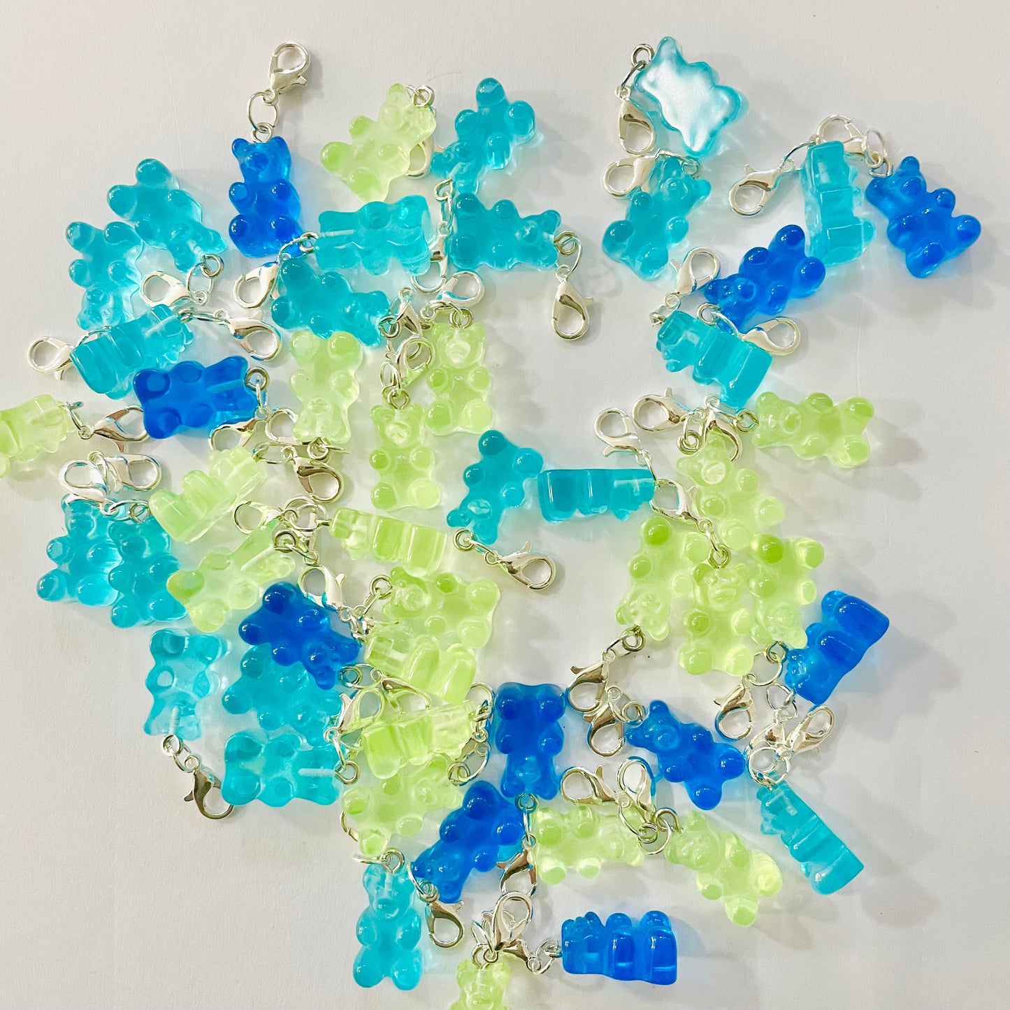Light Green Gummy Bear Zipper Charm
