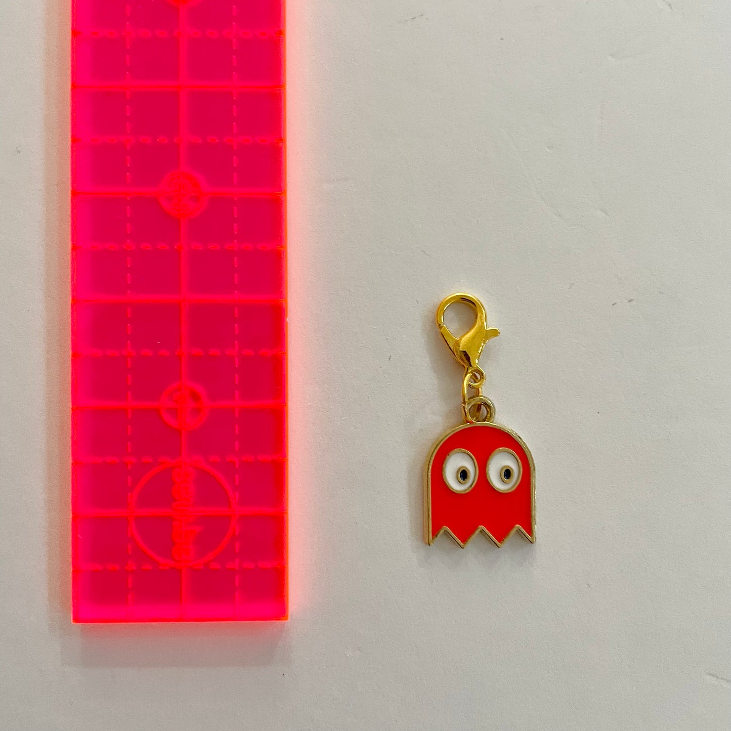 Pac-Man Ghost Zipper Charm