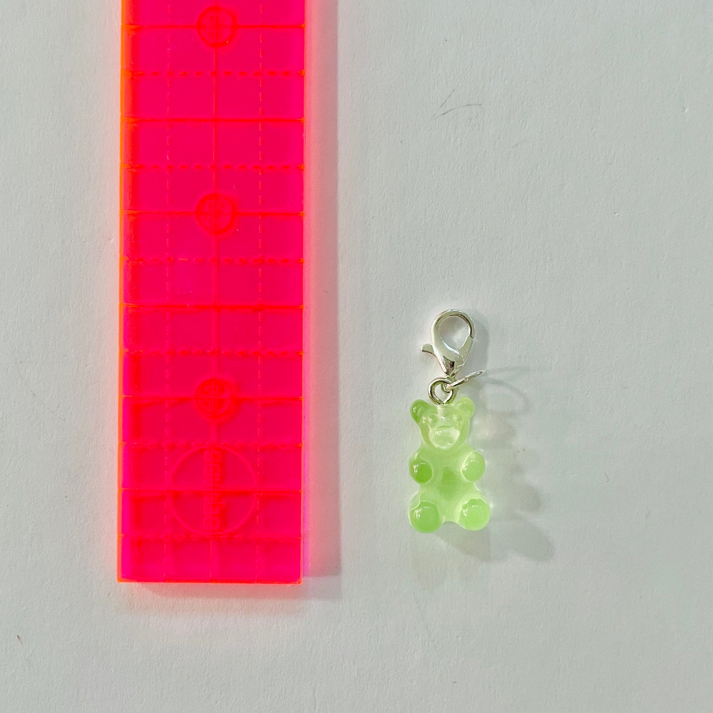 Light Green Gummy Bear Zipper Charm