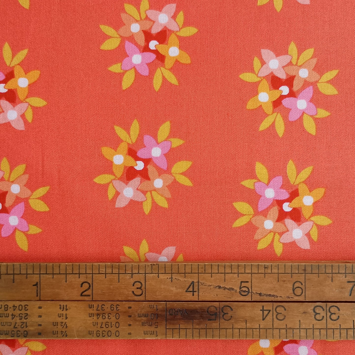 Friday Night - Posy Grande in Tomato by Karen Lewis for Andover