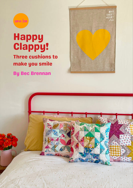 Happy Clappy! Three cushions to make you smile  (Digital Download - A4 PDF)