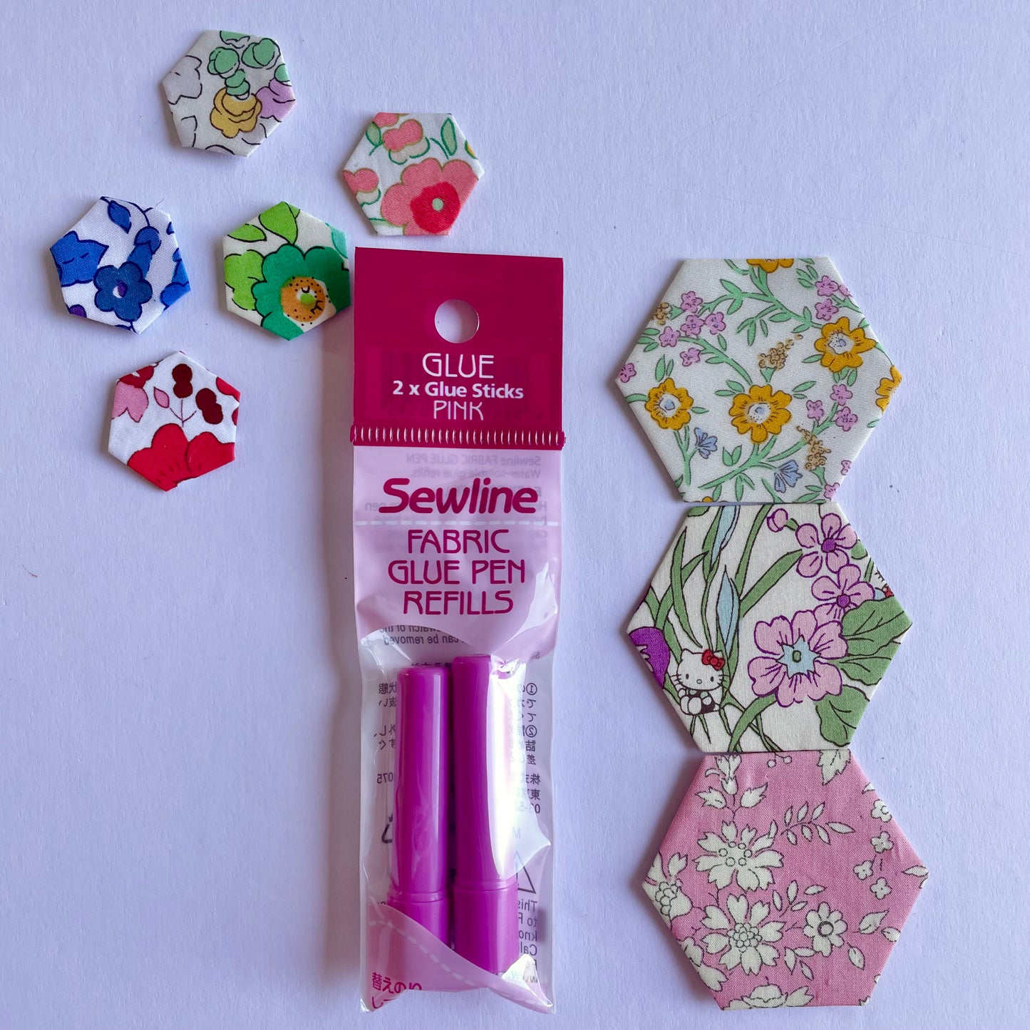 Sewline Glue Pen Refills - Pink or Blue (2)