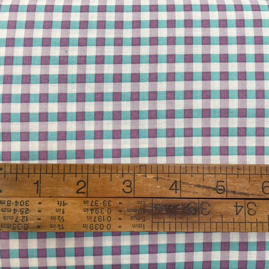 YUWA Basic Check - Violet and Aqua