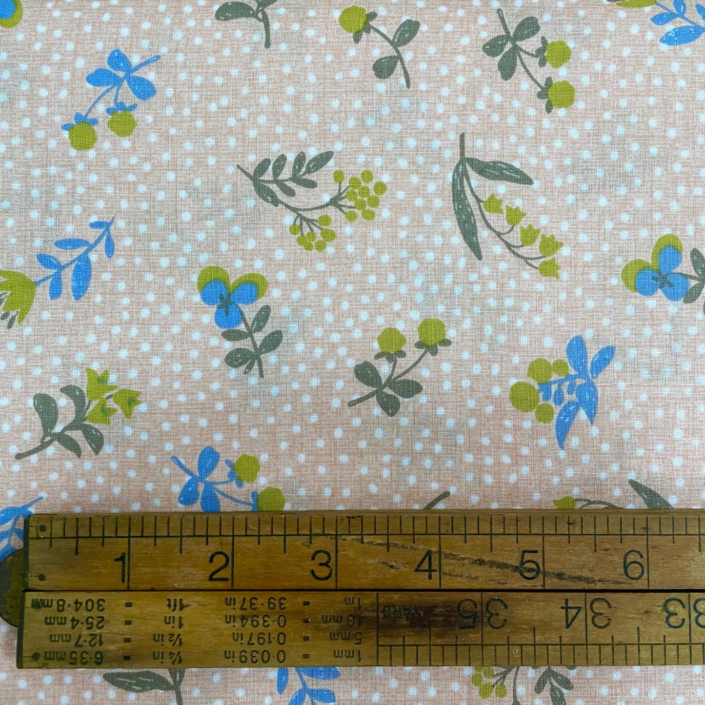 Japanese Cotton - Spotty Flowers - Coral Pink