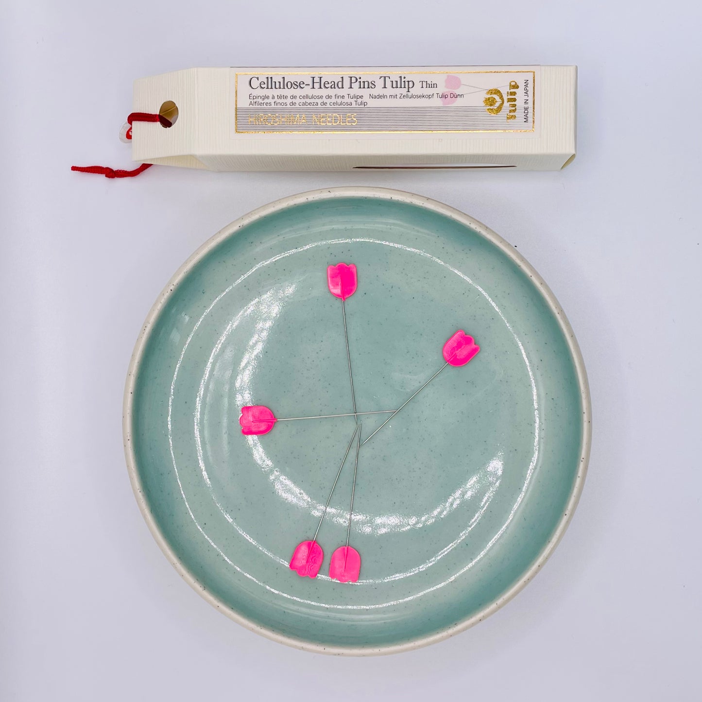 Tulip Cellulose - Head Pins - Pink