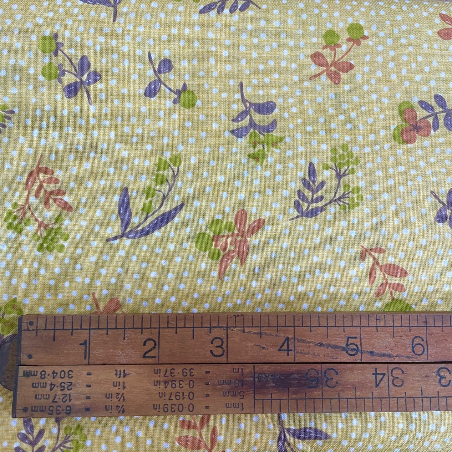 Japanese Cotton - Spotty Flowers - Yellow