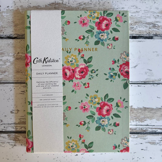 Cath Kidston Duck Egg Floral A5 Soft Cloth Cover Daily Planner