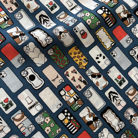 All the Phones - Japanese Cotton Printed Lawn