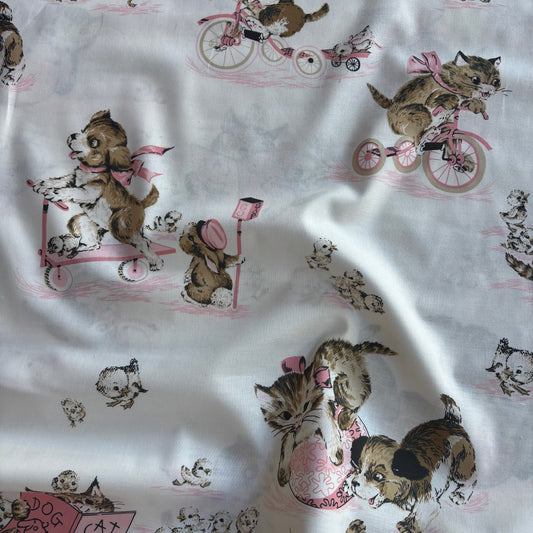 Kei Textiles - Large Scale Pink Kittens, Puppies and Chicks