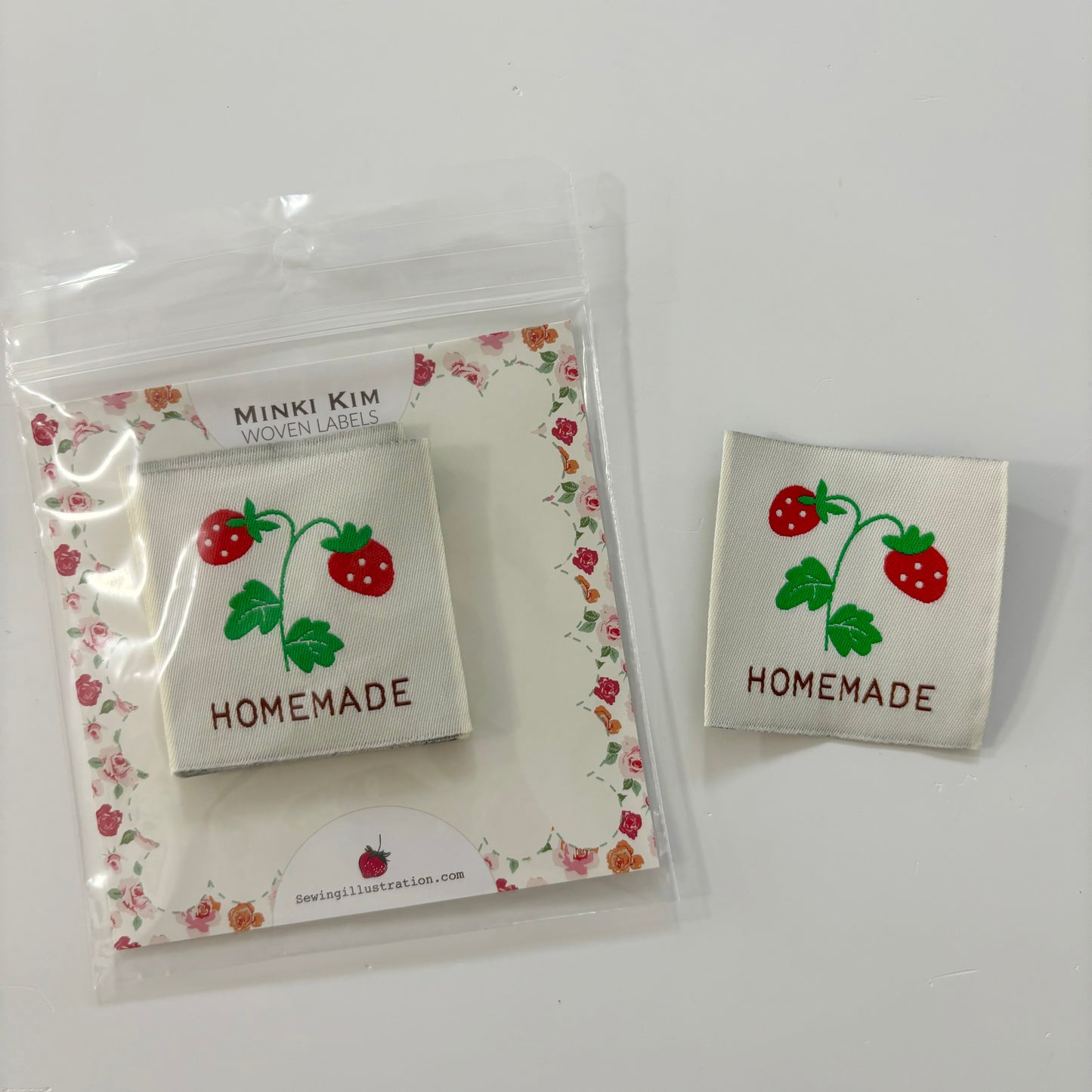 Sewing Labels by Minki Kim - Strawberry Plant