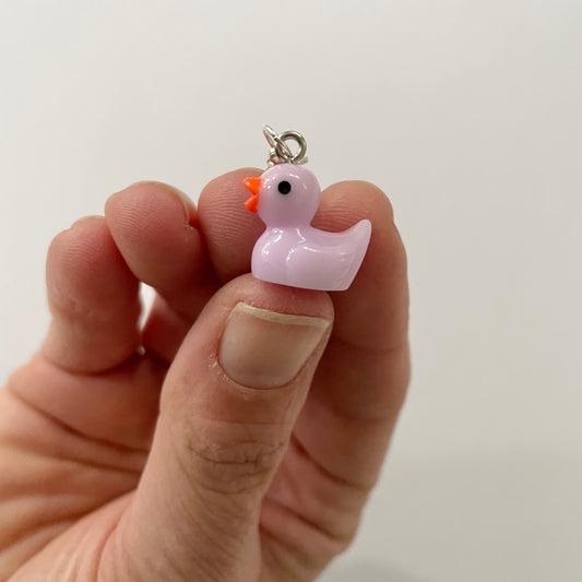 Lavender Duck Zipper Charm
