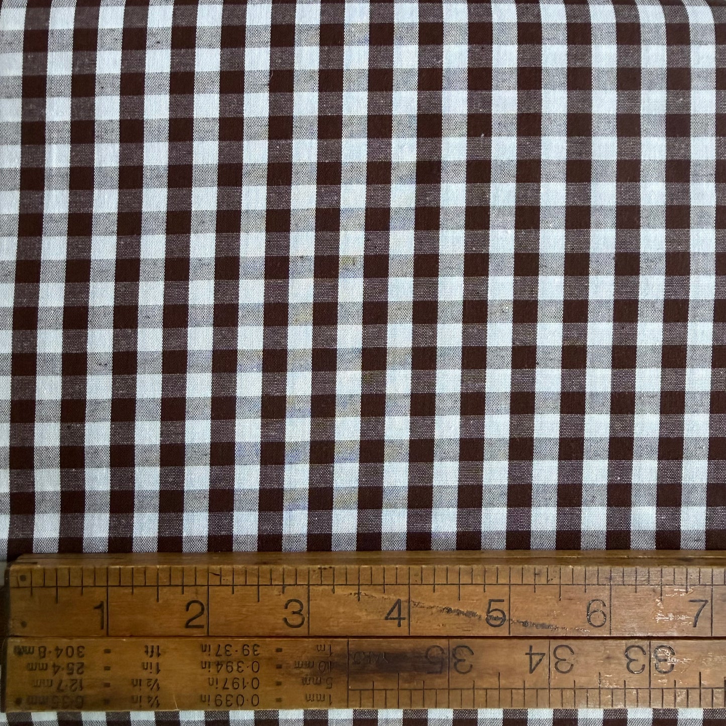 1/4” Gingham - Brown