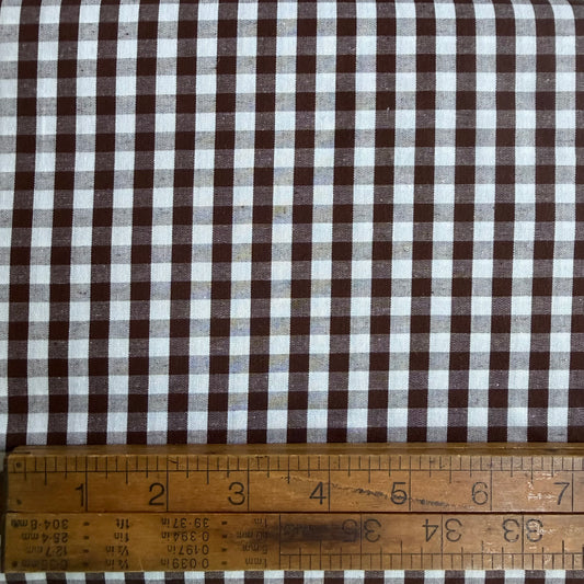 1/4” Gingham - Brown