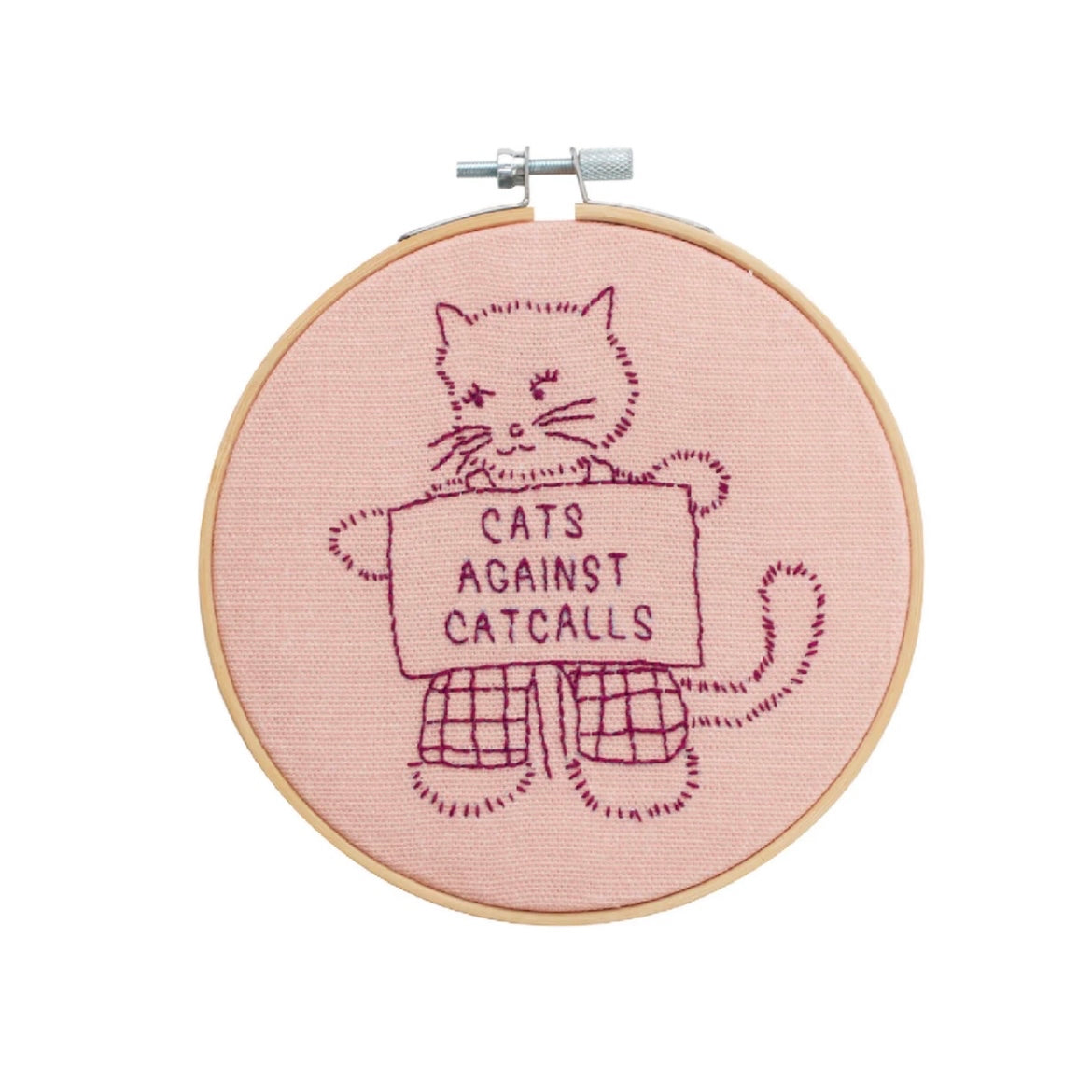 Cotton Clara -  Cats Against Catcalls Embroidery Kit