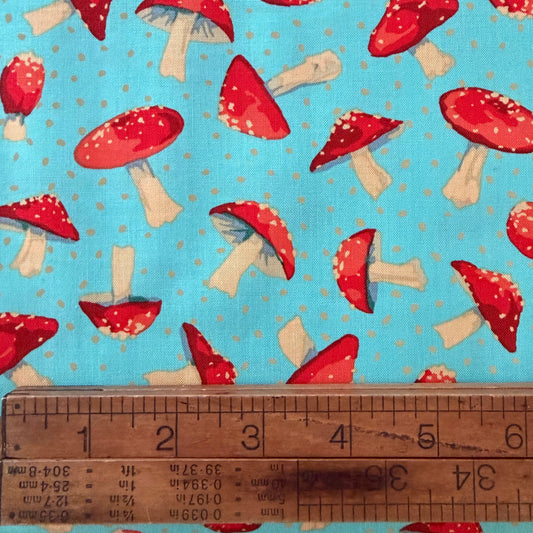 Small Toadstool in Aqua - Forage by Martha Negly