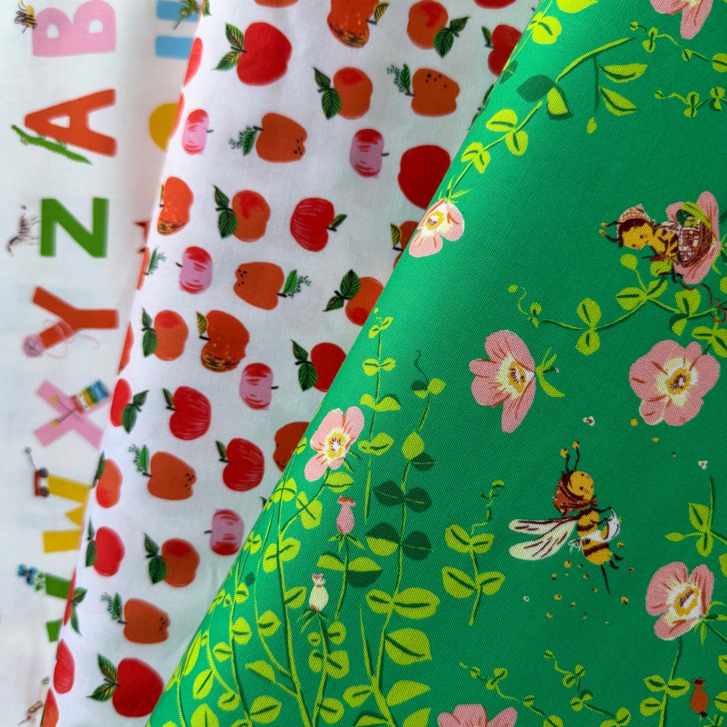 Heather Ross  Favorites - Nanny Bee in Jade