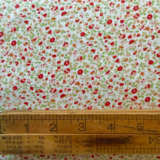 Dainty Peach Floral - Japanese Lawn