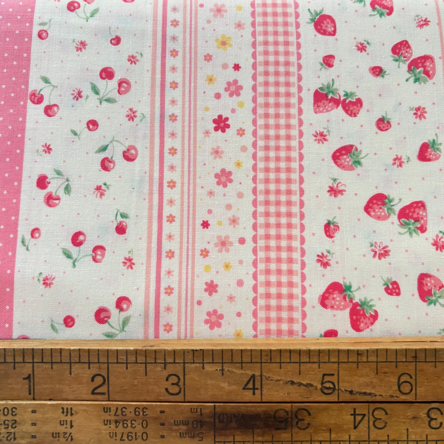 YUWA - Pink Strawberry Cherry Stripe