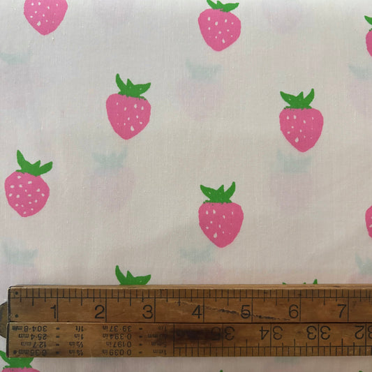 Heather Ross Meadows Quilt Back - Berry in Ecru - 108” wide