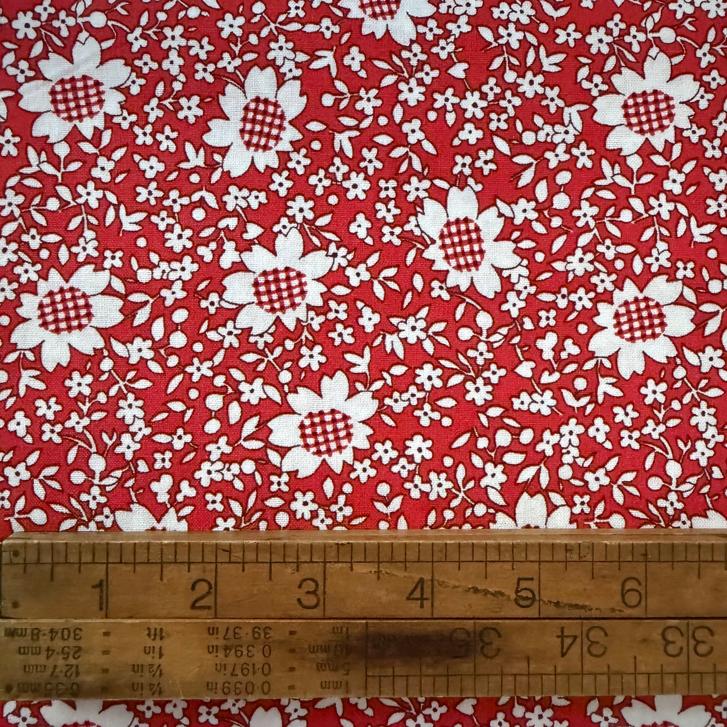 Gingham Flower in Red by Whistler Studios for Windham Fabrics
