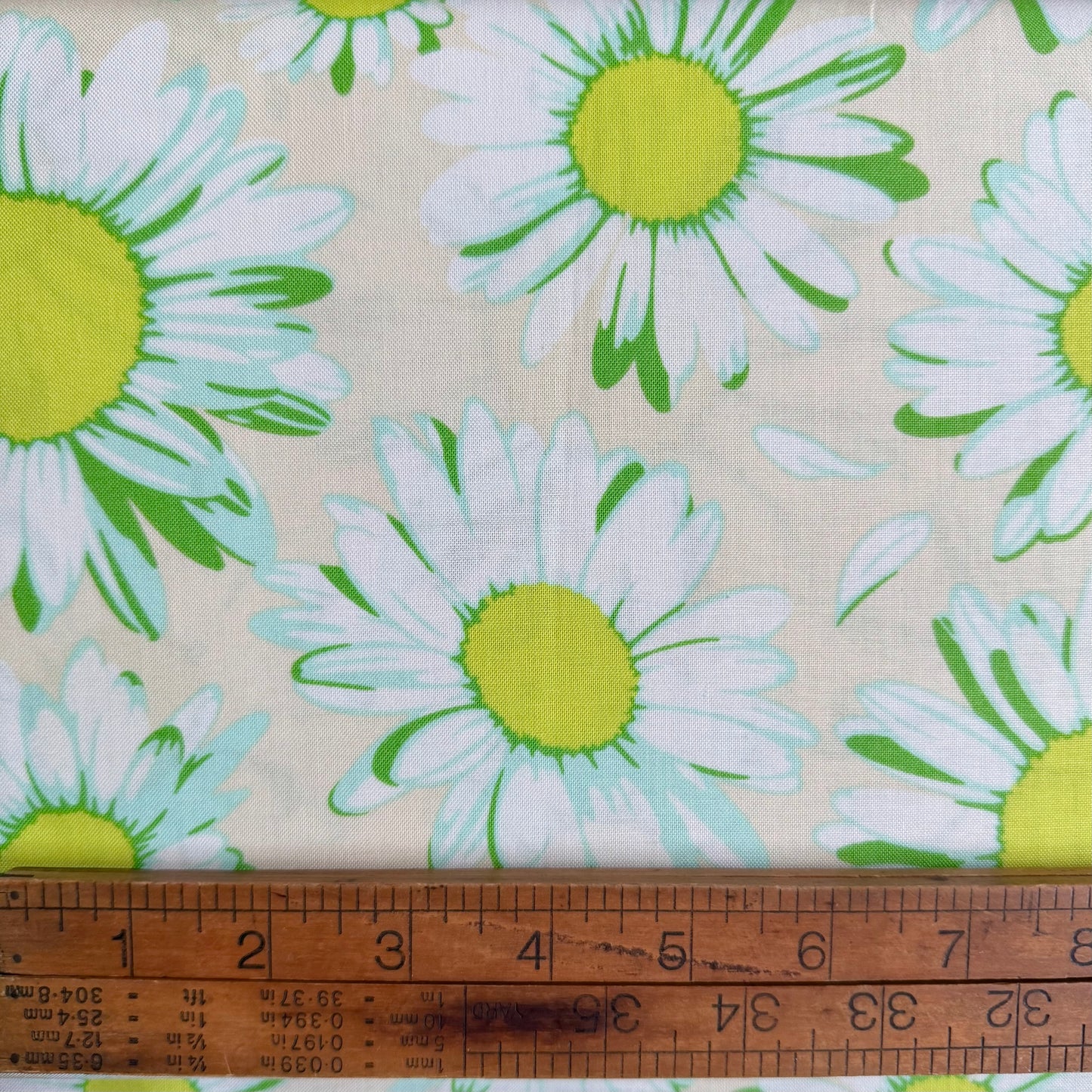 Sunshine Daisies in Ivory - Daisy Crush by Heather Bailey for Figo Fabrics