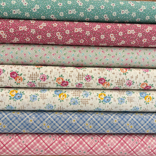 Aunt Grace Calicos by Judie Rothermel for Marcus Fabrics - Lattice Blue