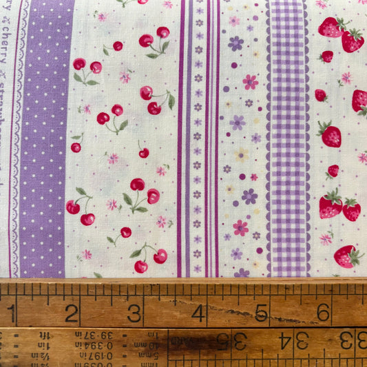YUWA - Lavender Strawberry Cherry Stripe