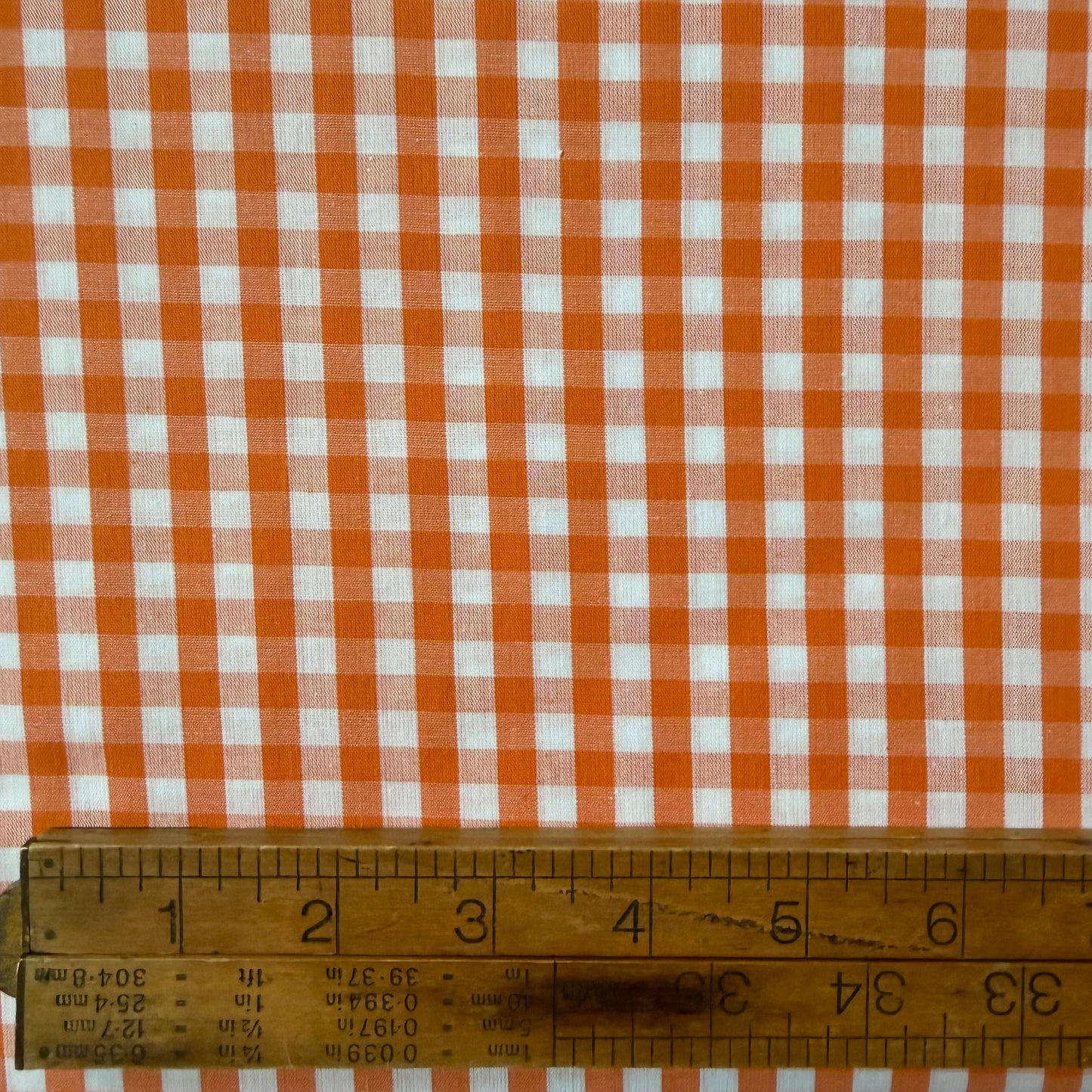1/4” Gingham - Orange