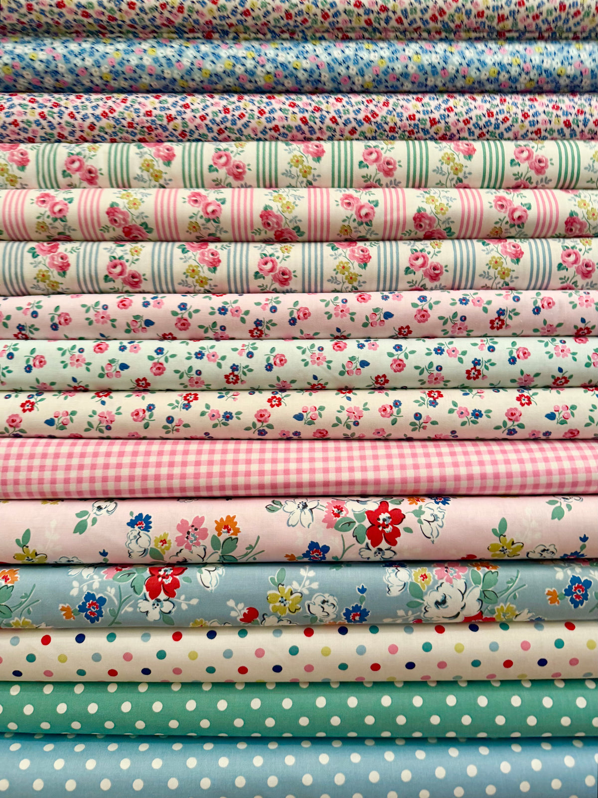 Button Spot in Blue - Cath Kidston Signature Collection for Riley Blake