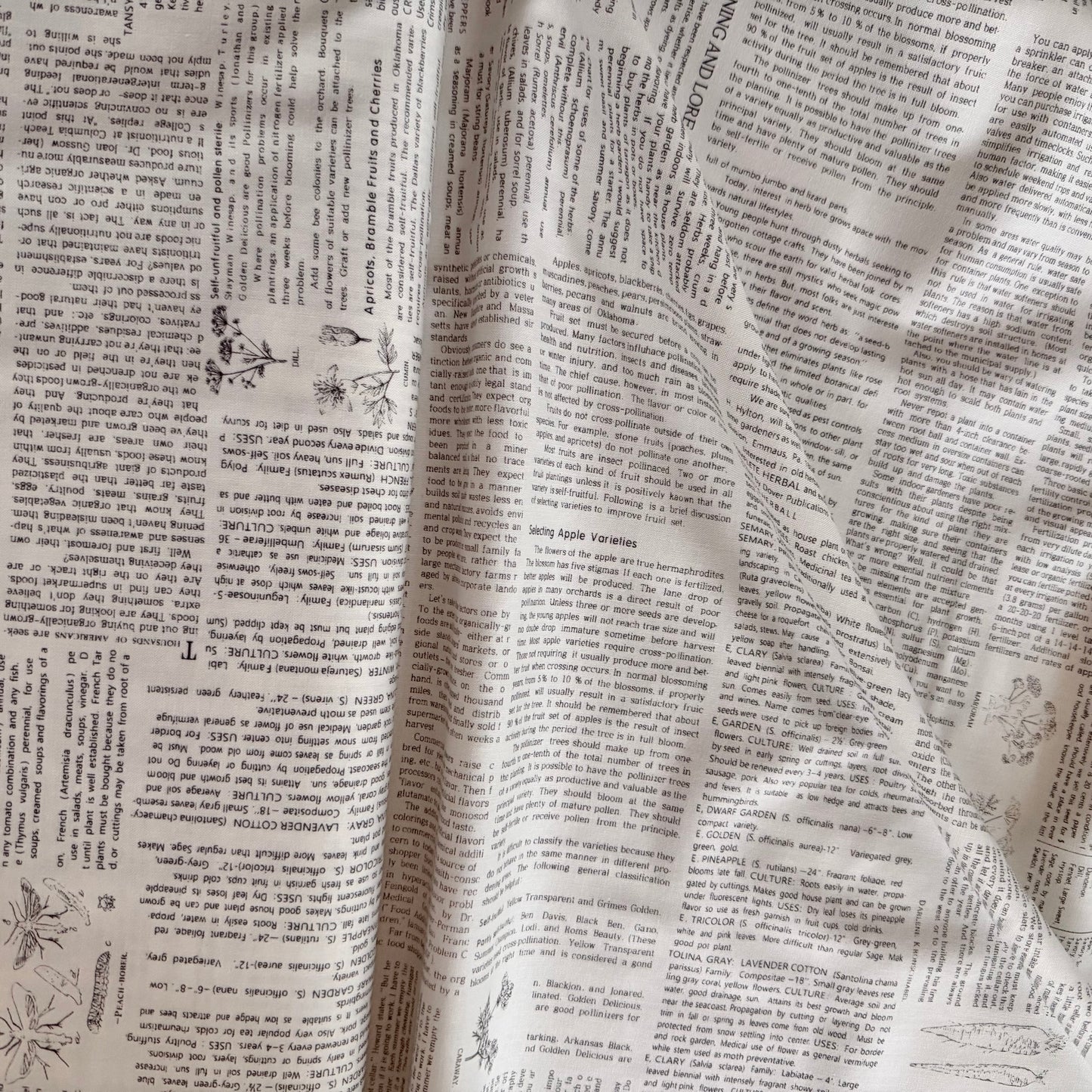 Summers End - Garden Collage Text in Cloud - Moda
