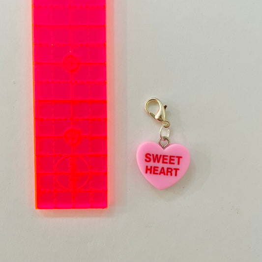 Sweet Heart - Pink Zipper Charm