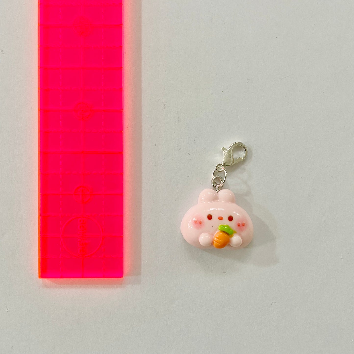 Bunny with Carrot Zipper Charm