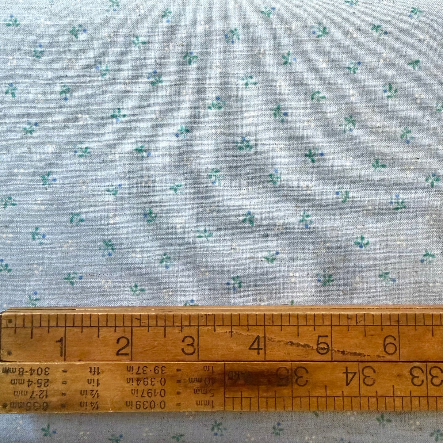 Tiny Floral Blue - Japanese Cotton / Linen Printed Sheeting