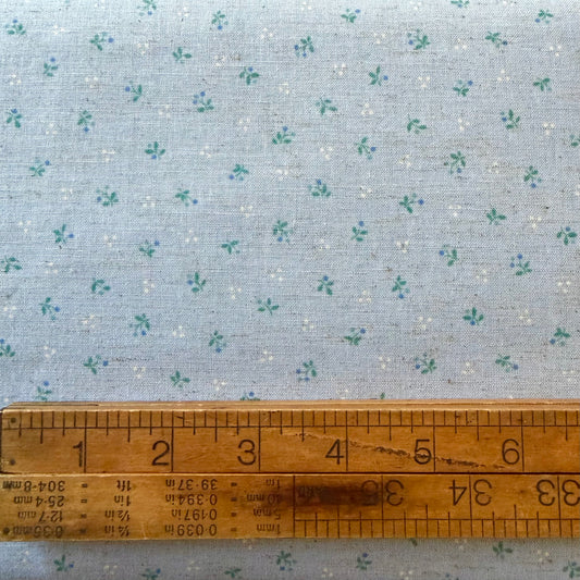 Tiny Floral Blue - Japanese Cotton / Linen Printed Sheeting