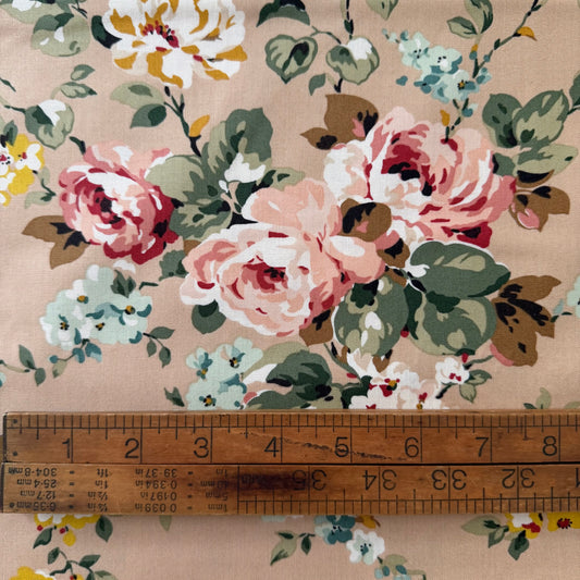 Bouquet Des Fleurs - Main Print in Tan by Miss Rose Sister Violet for Riley Blake