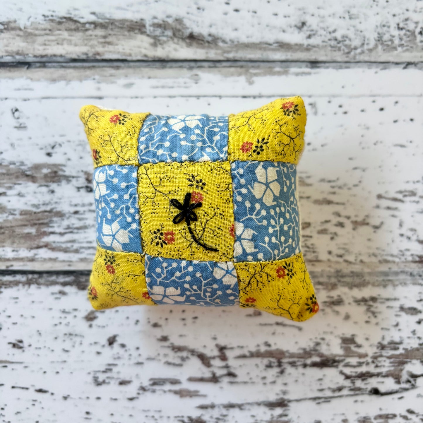 Vintage Quilt Block Pin Cushion