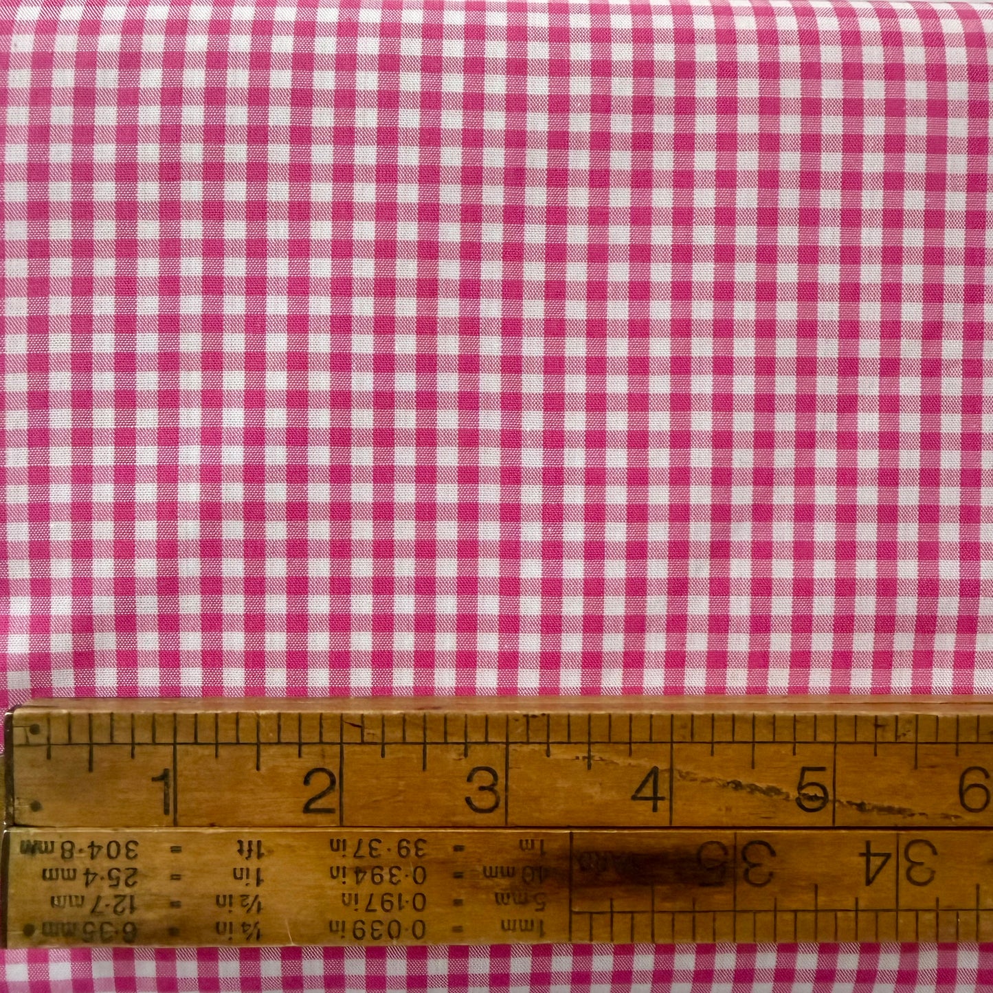 Hot Pink 1/8” Japanese Gingham