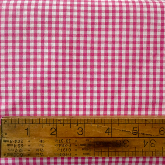 Hot Pink 1/8” Japanese Gingham