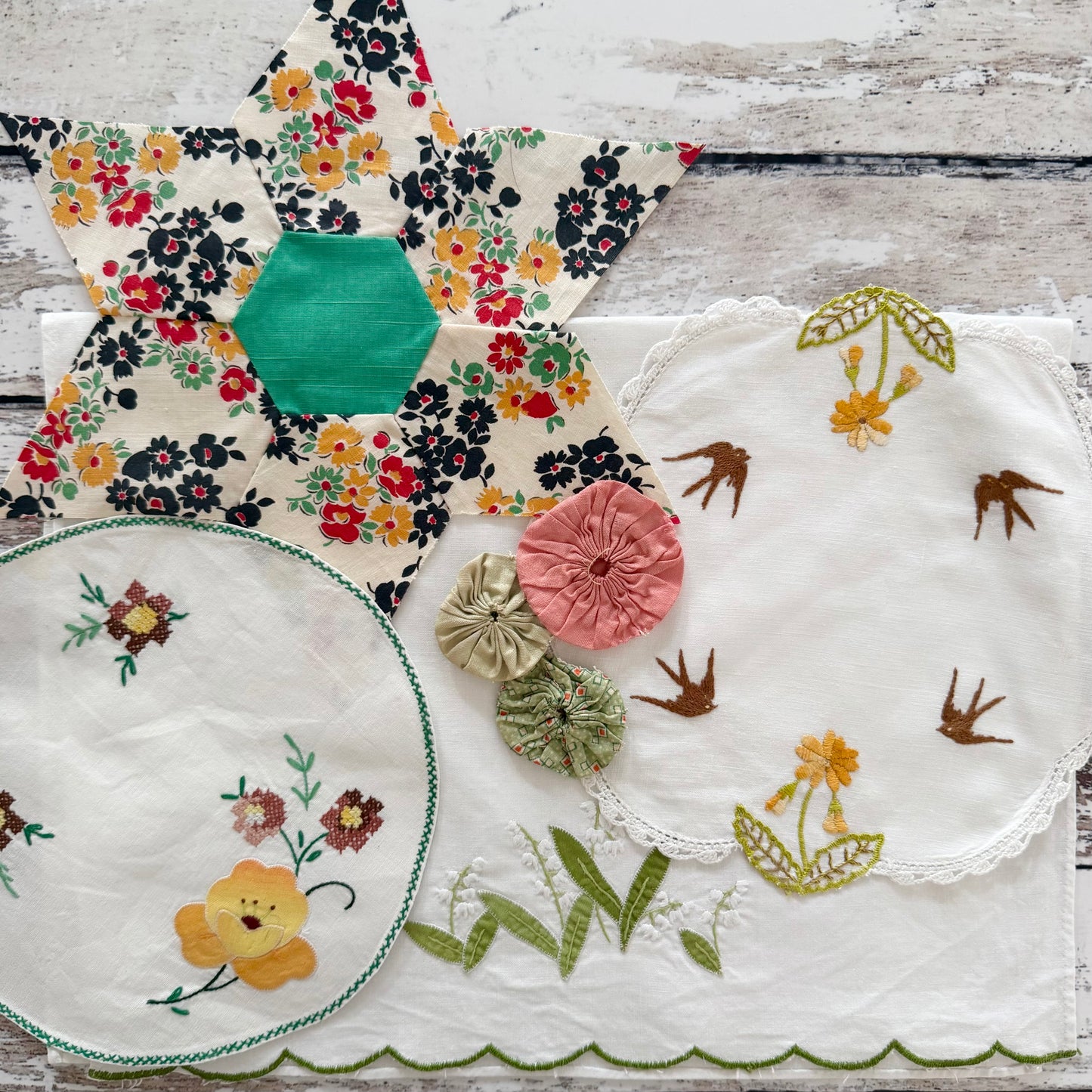 Vintage Bundle for Textile Collage (D)