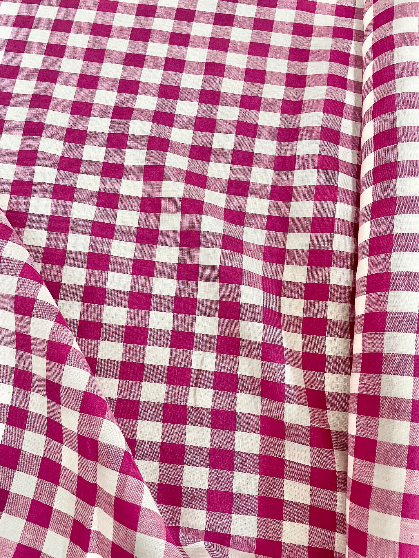 Colette Passion Pink Linen Check