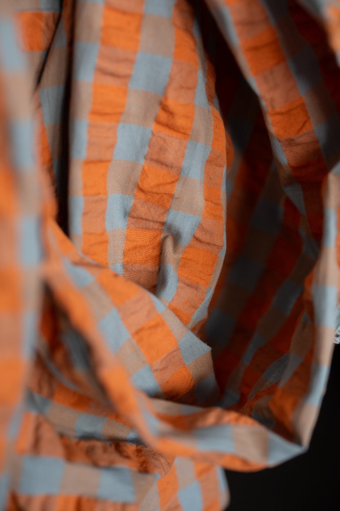 Persimmon Organic Seersucker Gingham from Merchant and Mills