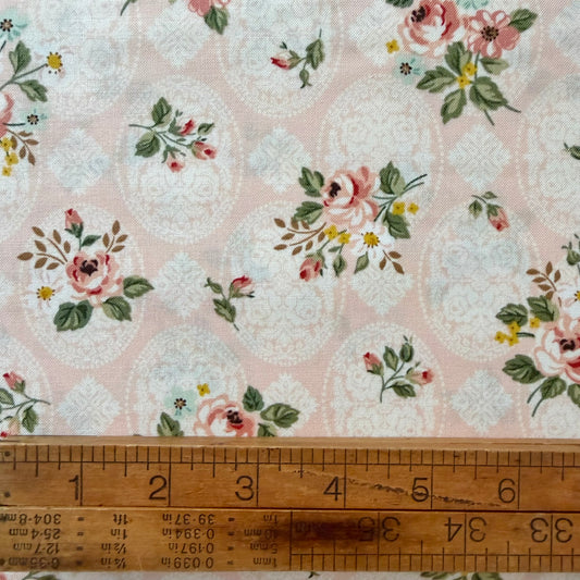 Bouquets Des Fleurs - Posy in Blush by Miss Rose Sister Violet for Riley Blake