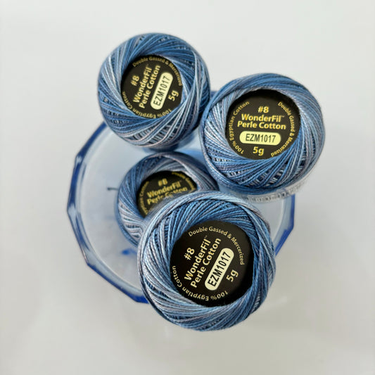 Wonderfil Variegated Perle 8 Thread - EZM1017 Sea Depths