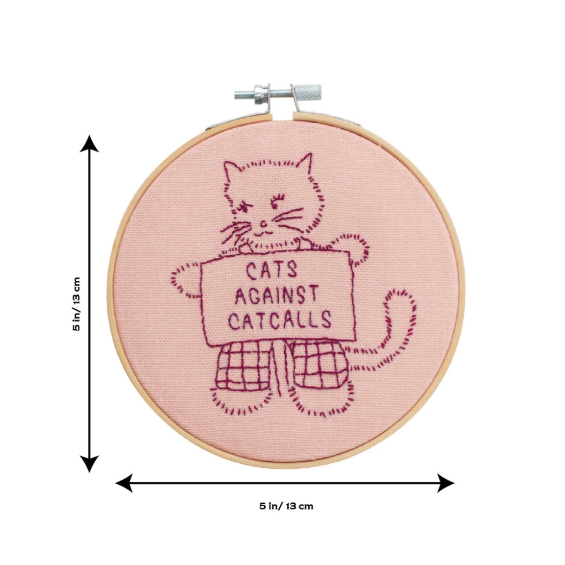 Cotton Clara -  Cats Against Catcalls Embroidery Kit