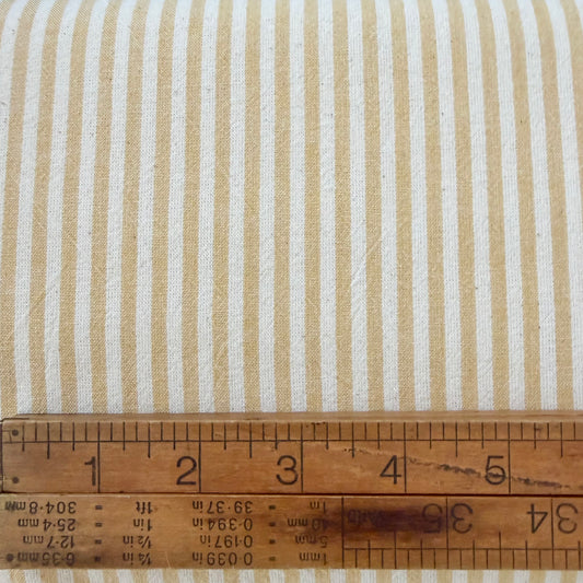 Taupe Stripe - Cotton Yarn Dyed Cloth