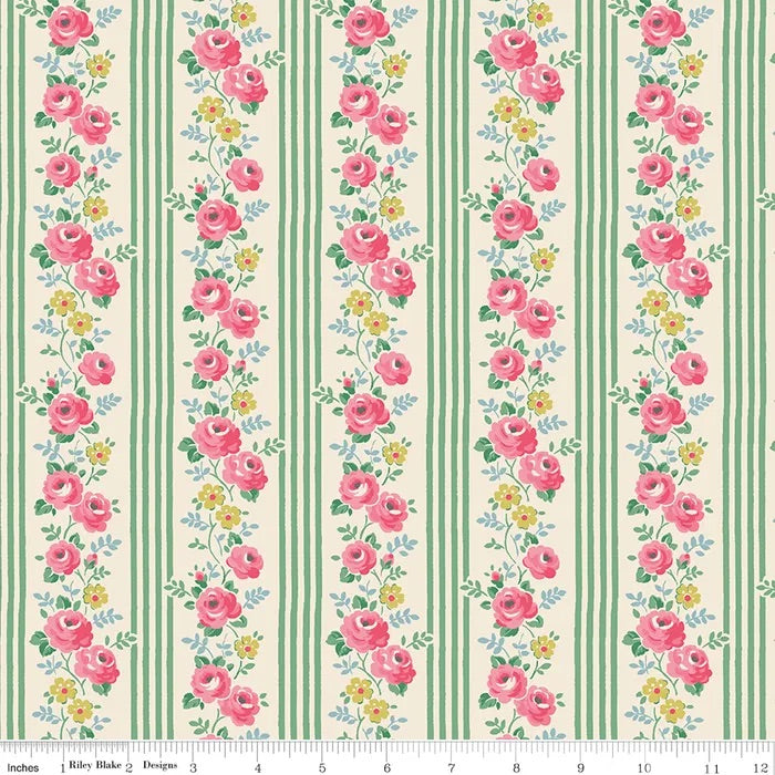 Stripe in Green - Cath Kidston Signature Collection for Riley Blake
