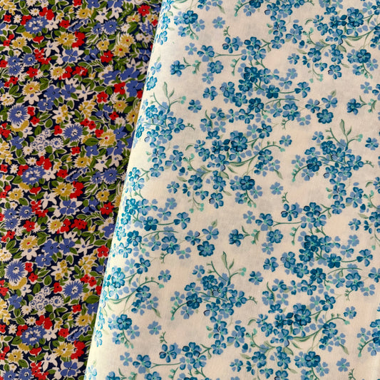 Liberty Lasenby Quilting Cotton - Floral Nostalgia - Forget Me Not Trail C