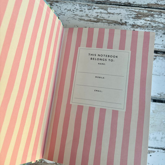 Cath Kidston Painted Pansies A5 Soft Cloth Cover Notebook