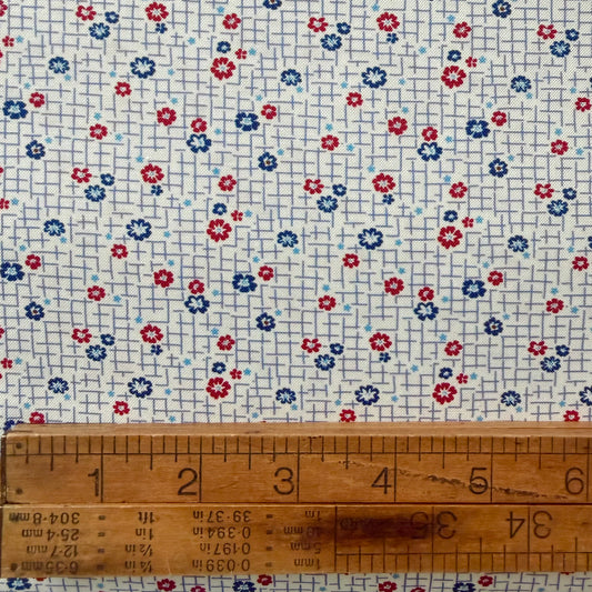 Aunt Grace Goes Scrappy by Judie Rothermel for Marcus Fabrics - Grid - Cream