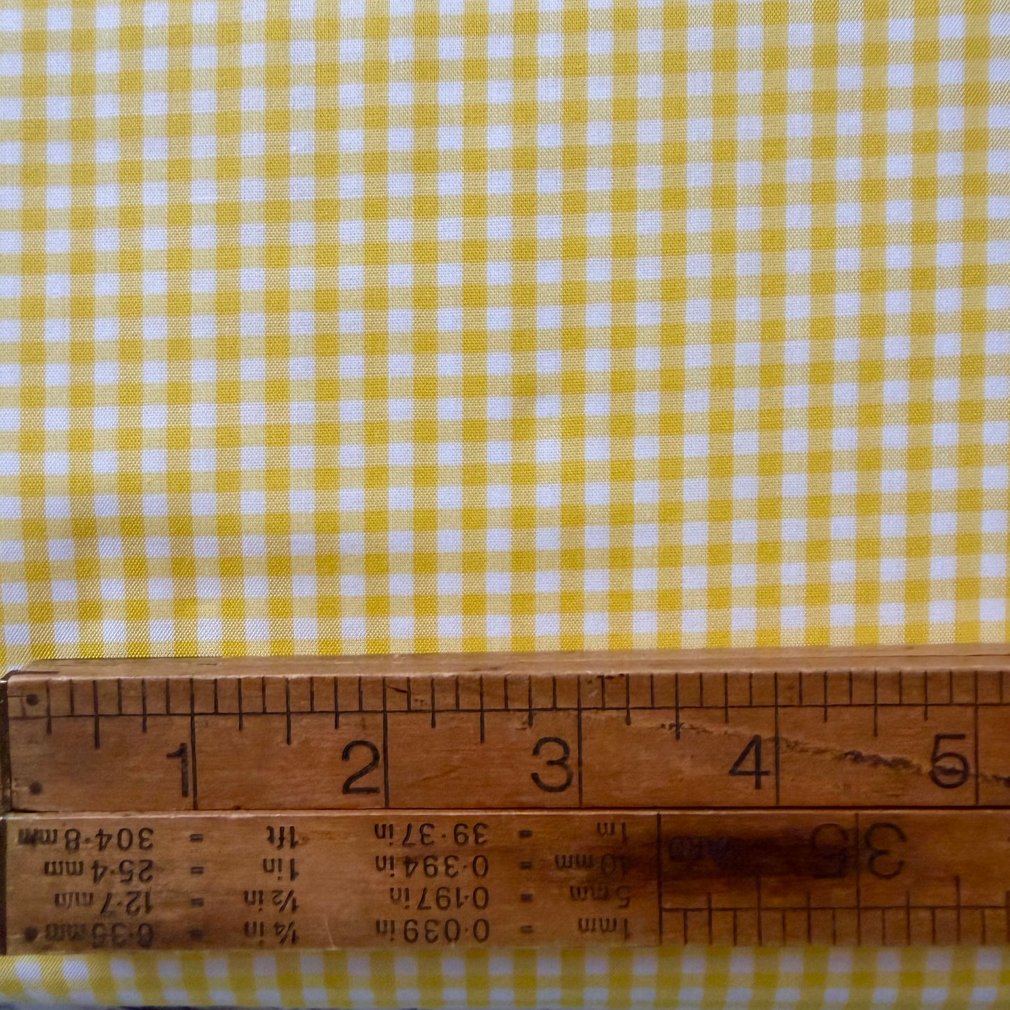 Yellow 1/8” Japanese Gingham